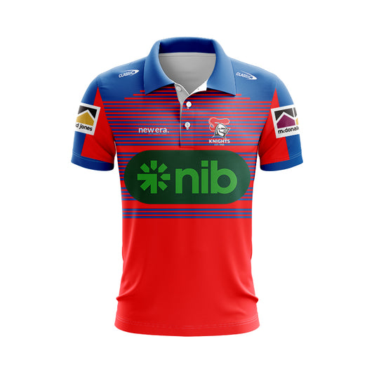 Newcastle Knights 2024 Red Training Polo Shirt