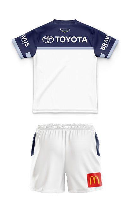 Kids North Queensland Cowboys 2024 Away Jersey and Shorts Kit
