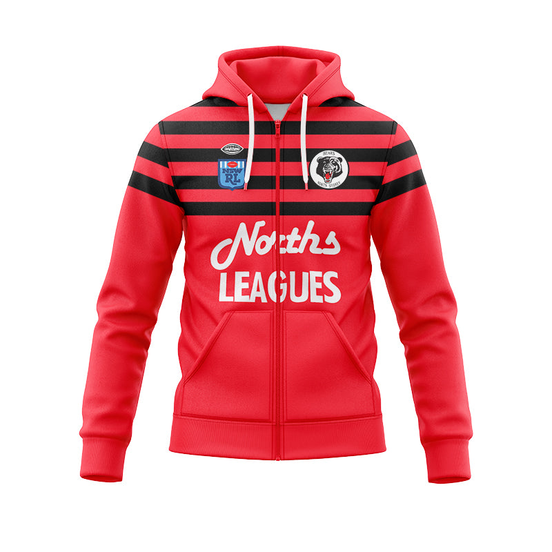 North Sydney Bears 1991 Retro Hoodie With Zipper