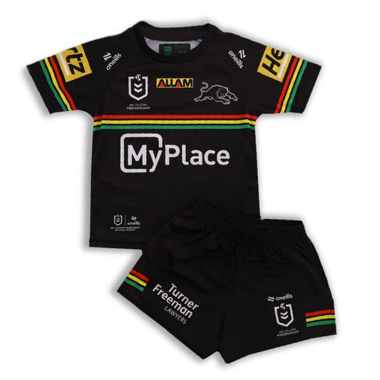 Kids Penrith Panthers 2024 Home Jersey and Shorts