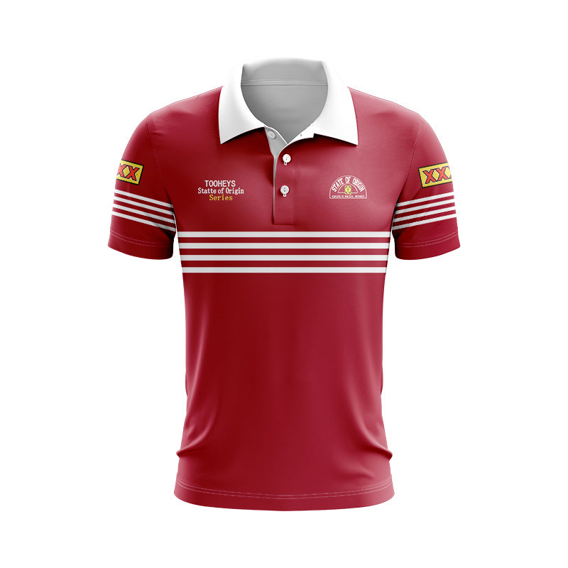 Queensland Maroons State Of Origin 1991 Retro Polo Shirt