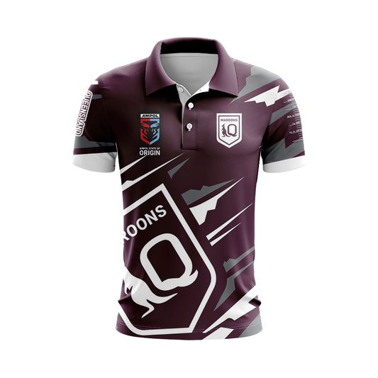 Queensland Maroons State Of Origin 2024 Ignition Fishing Polo Shirt