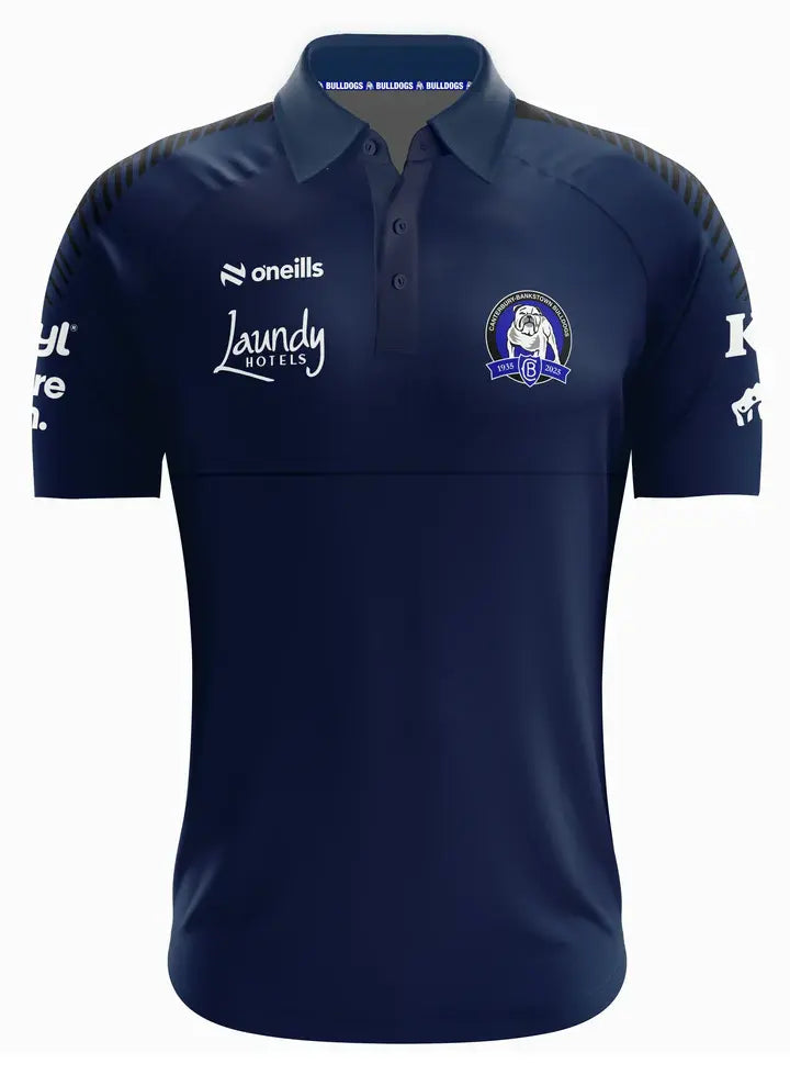 Canterbury Bankstown Bulldogs 2025 Navy Blue Media Polo Shirt