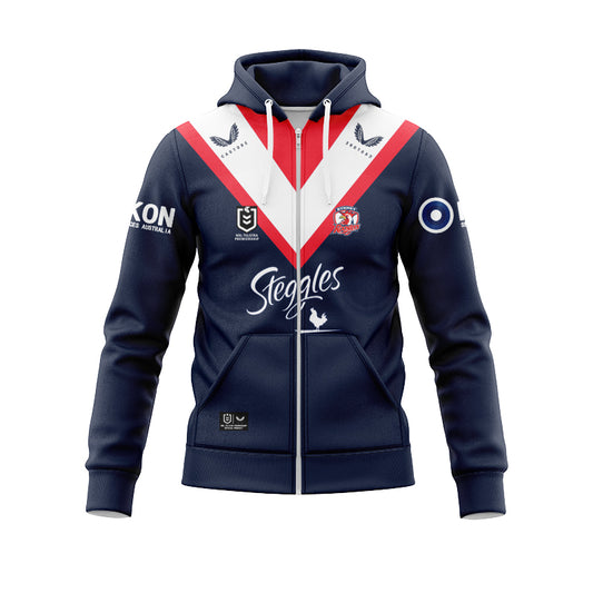 Sydney Roosters 2024 Home Hoodie With Zipper