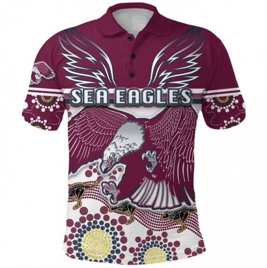 Manly Warringah Sea Eagles Indigenous Polo Shirt