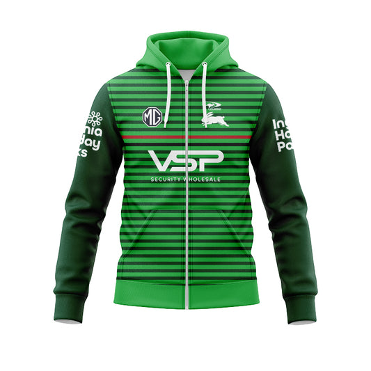 South Sydney Rabbitohs 2024 Green Training Hoodie With Zipper