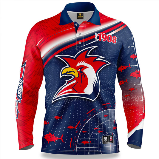 Sydney Roosters Long Sleeve Fishing Shirt
