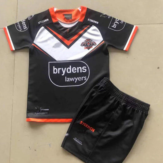 Wests Tigers 2021 Kids Home Jersey and Shorts