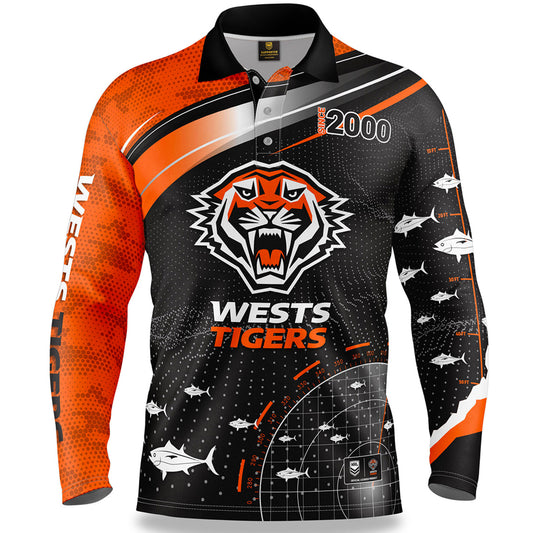 Wests Tigers Long Sleeve Fishing Shirt