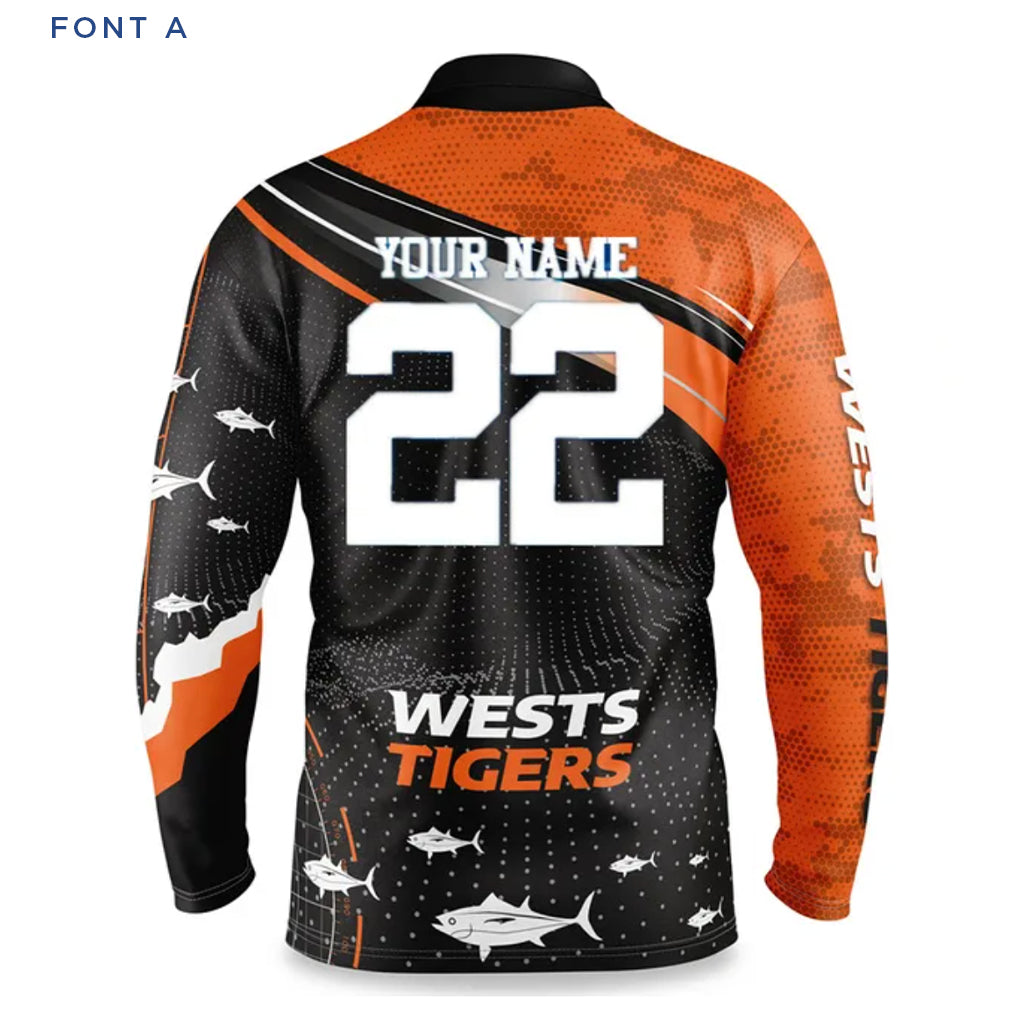 Wests Tigers Long Sleeve Fishing Shirt