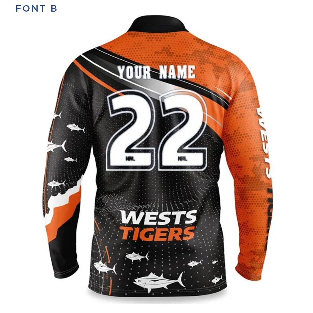 Wests Tigers Long Sleeve Fishing Shirt