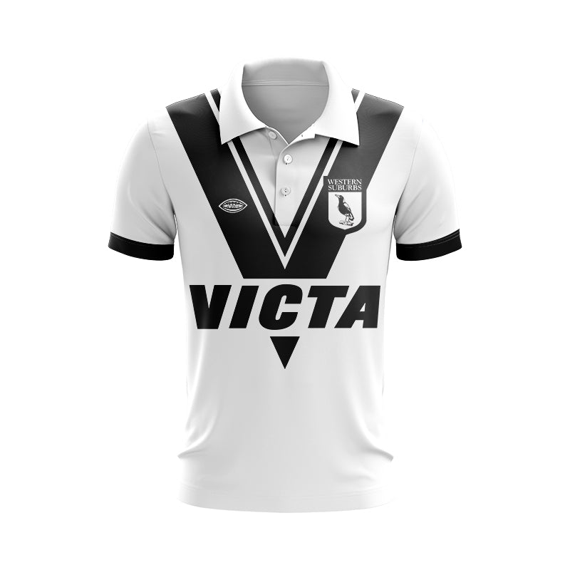 Western Suburbs Magpies 1978 Retro Alternate Polo Shirt