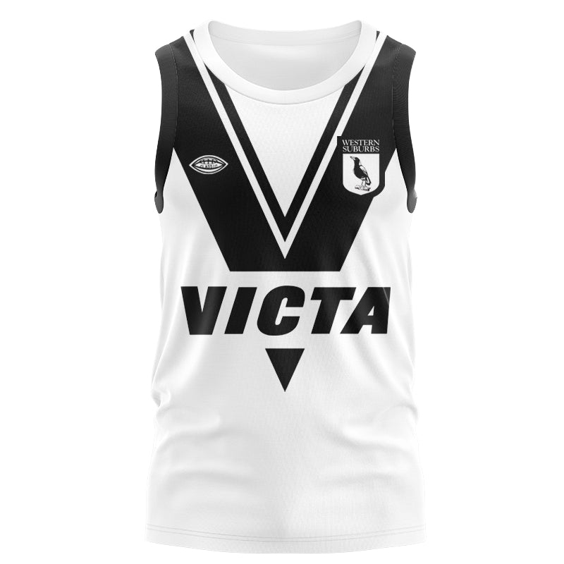 Western Suburbs Magpies 1978 Retro Alternate Singlet