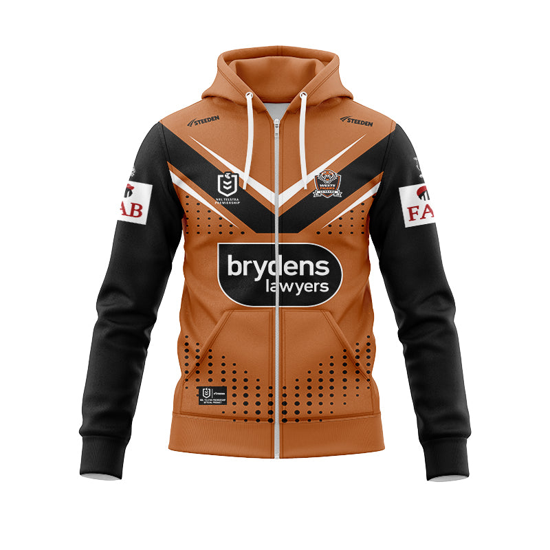 Wests Tigers 2024 Away Hoodie With Zipper