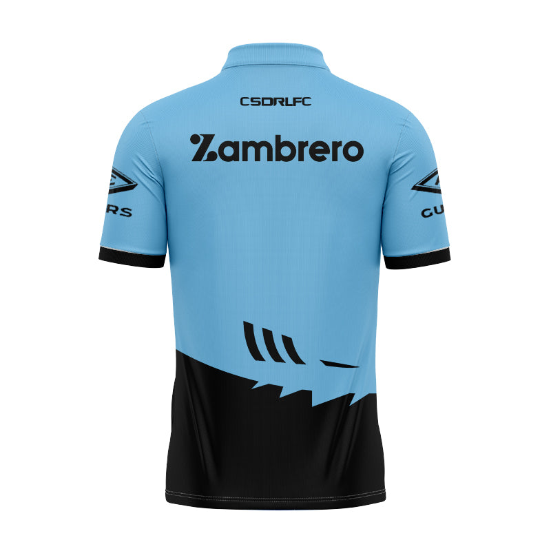 Cronulla Sutherland Sharks 2025 Blue Training Polo Shirt