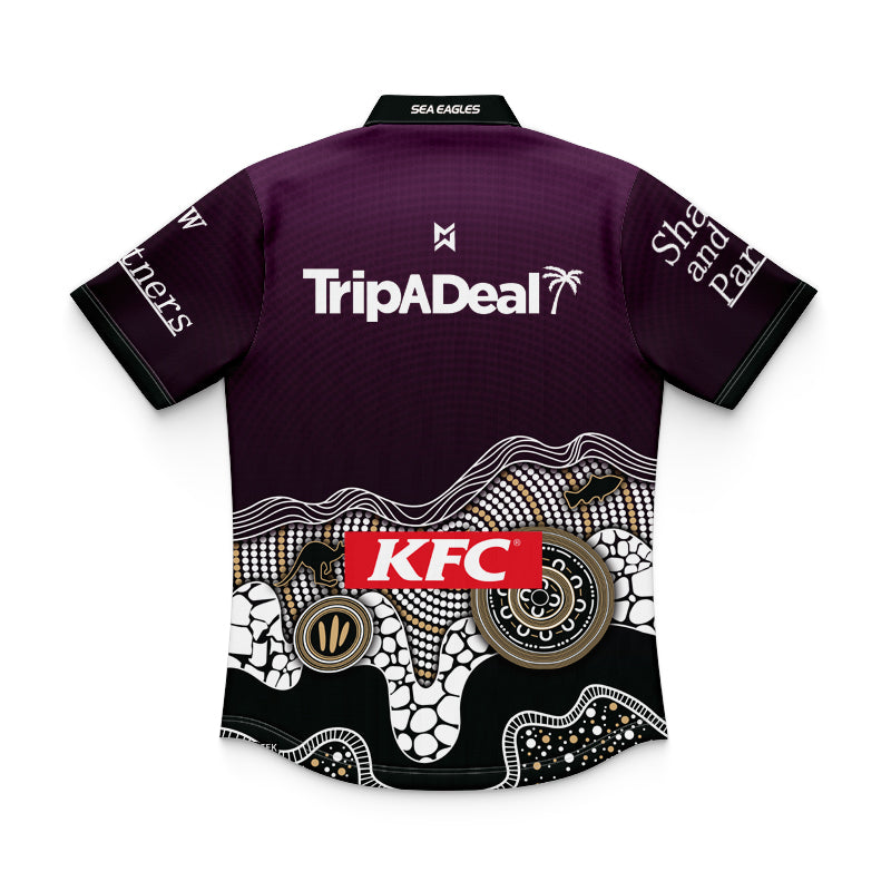 Manly Warringah Sea Eagles 2025 Kids Indigenous Polo Shirt