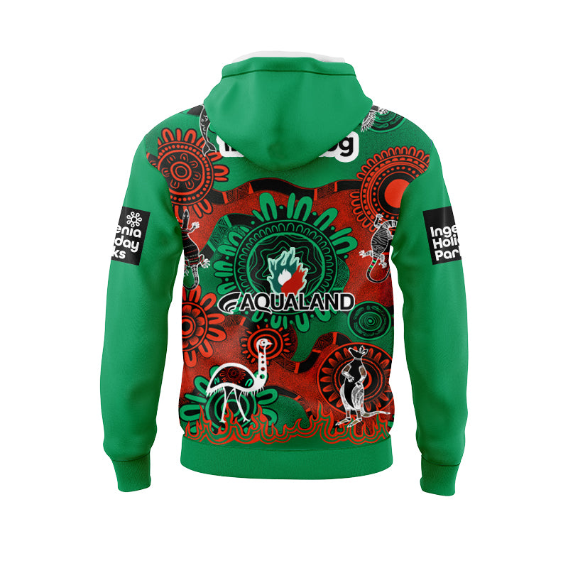 South Sydney Rabbitohs 2025 Indigenous Hoodie with Zipper