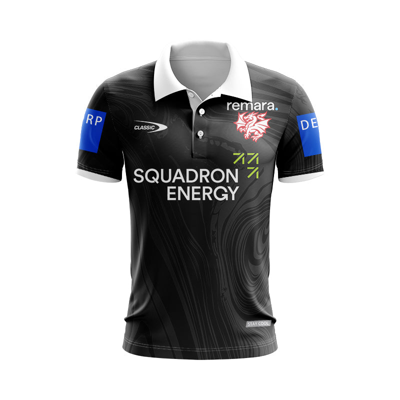 St George Illawarra Dragons 2025 Charcoal Polo Shirt