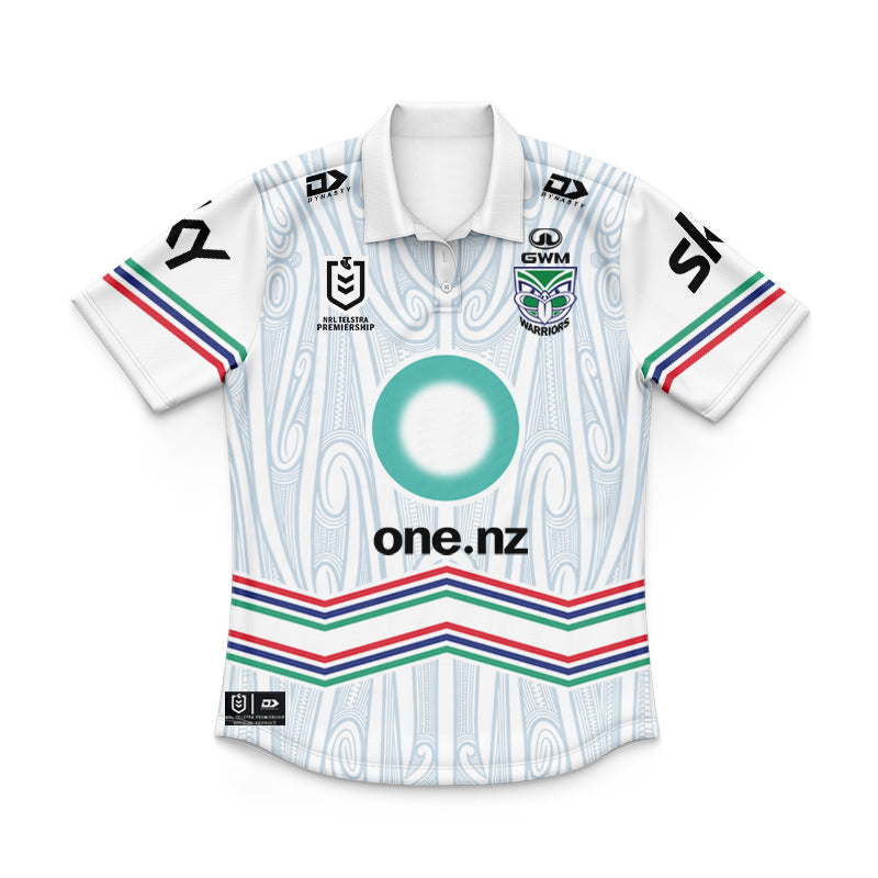 New Zealand Warriors 2025 Kids Indigenous Polo Shirt