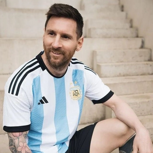 Argentina 2022 World Cup Home Jersey Shirt (2 Stars)