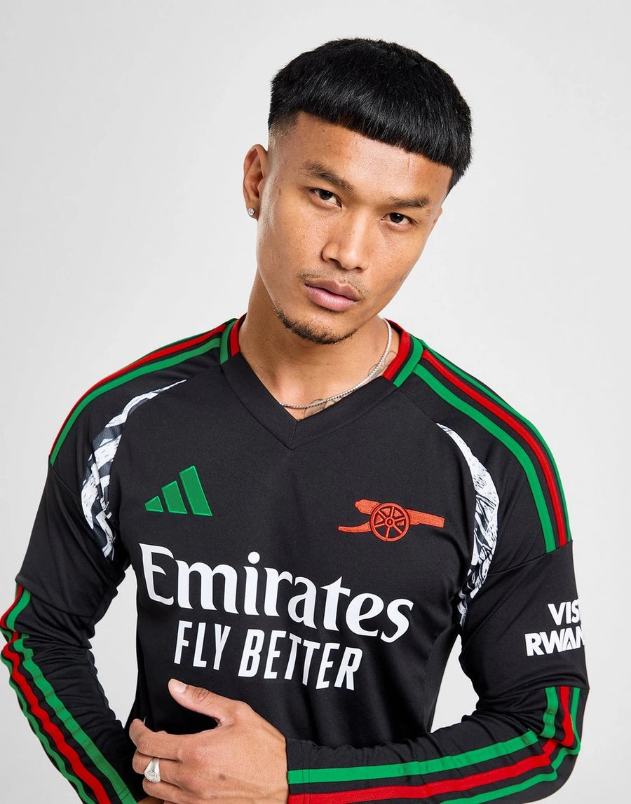Arsenal Gunners 2024/25 Rice #41 Long Sleeve Away Jersey Shirt