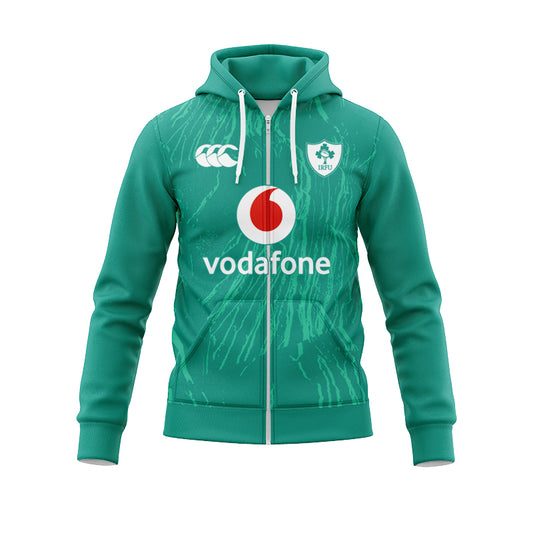 Ireland Rugby 2024/25 Home Pro Hoodie with Zipper