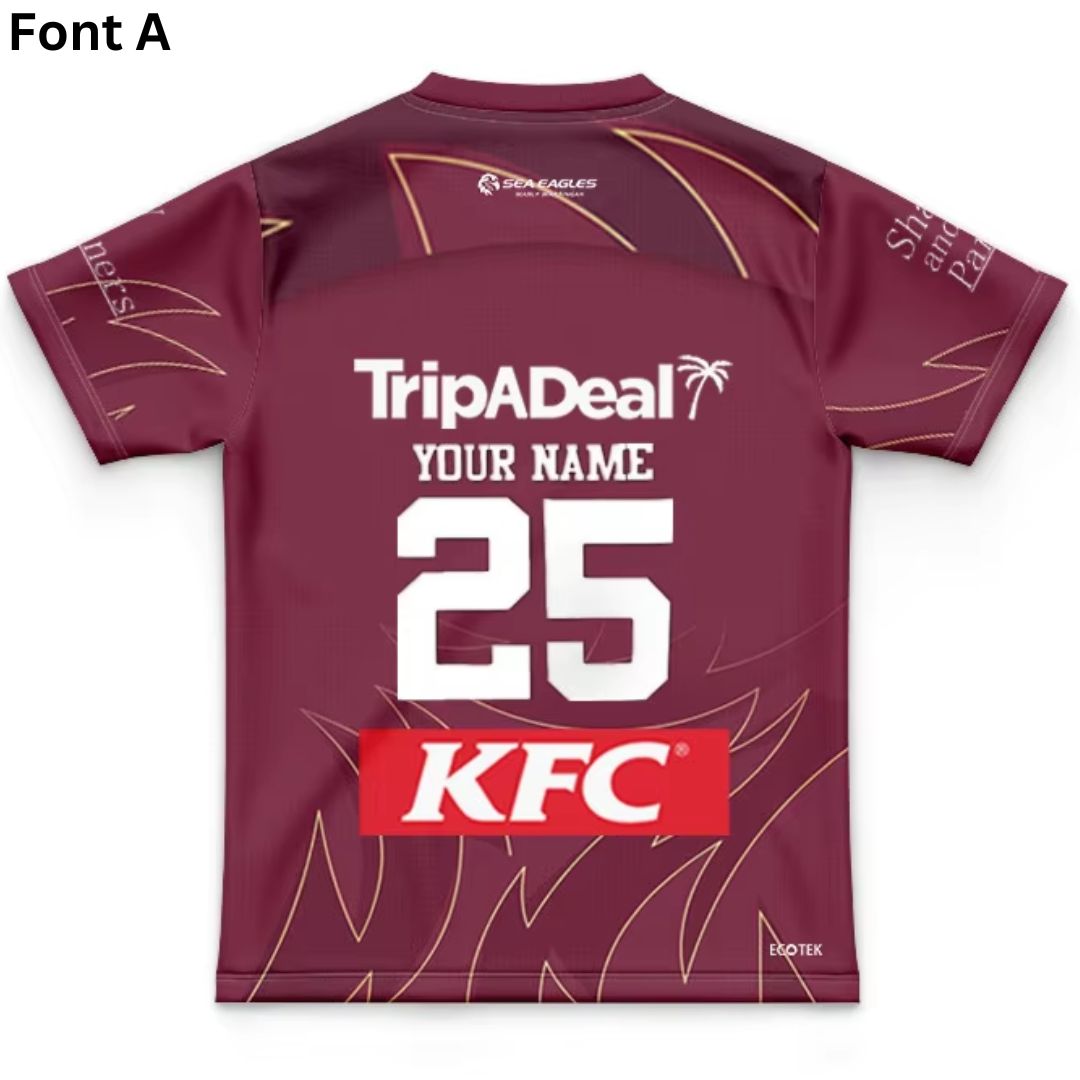 Manly Warringah Sea Eagles 2025 Kids Training Shirt