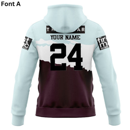 Brisbane Broncos 2024 Captains Run Hoodie with Zipper