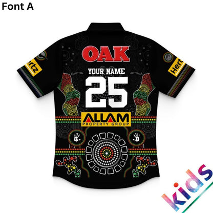 Penrith Panthers 2025 Kids Indigenous Polo Shirt