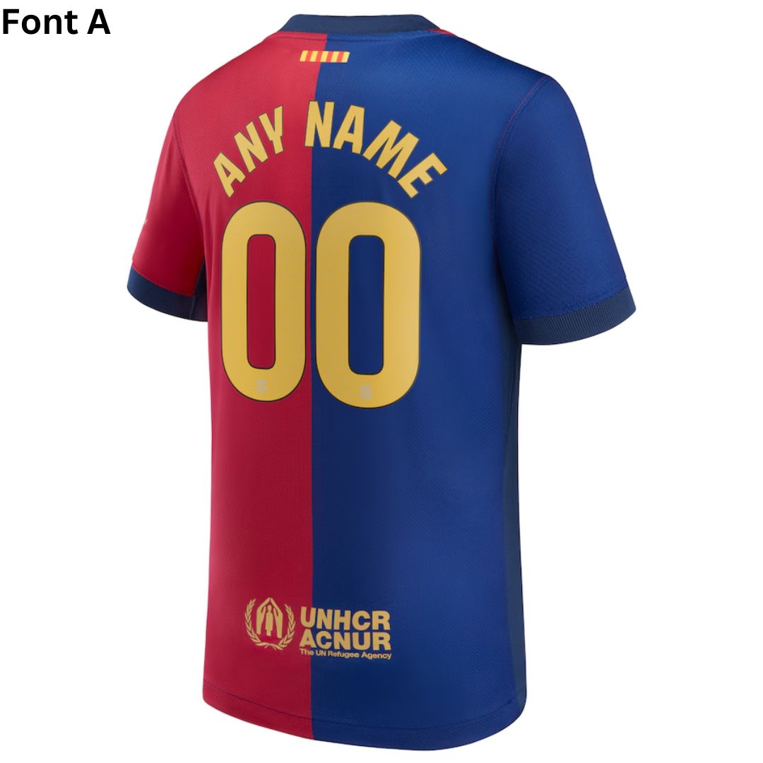 Barcelona 2024/25 Home Jersey Shirt (Add Your Own Name & Number)