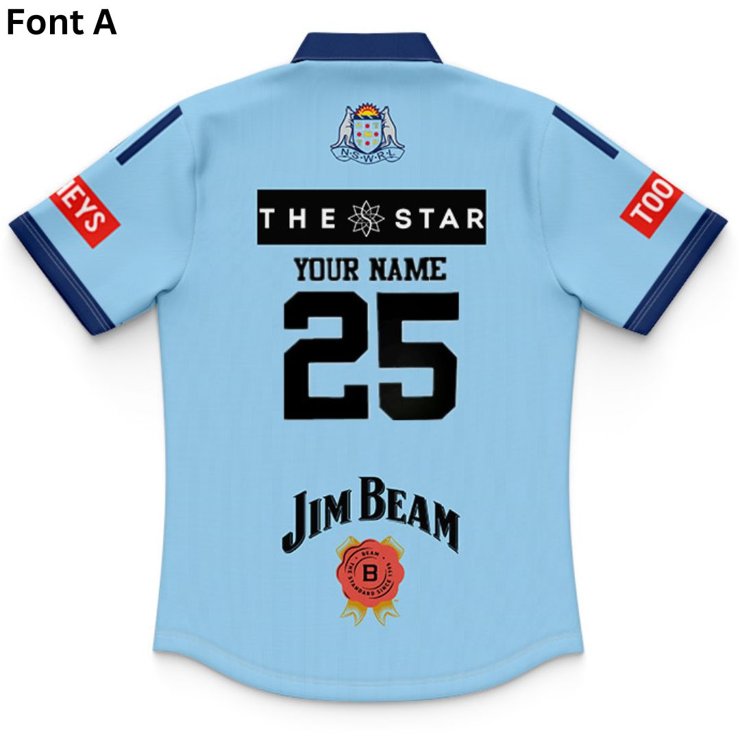 NSW Blues State Of Origin 2025 Kids Home Polo Shirt