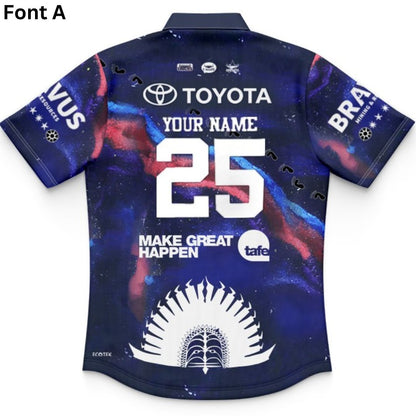 North Queensland Cowboys 2025 Kids Indigenous Polo Shirt