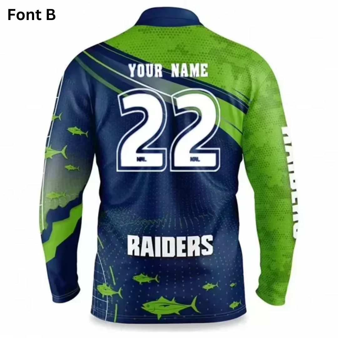 Canberra Raiders Long Sleeve Fishing Shirt