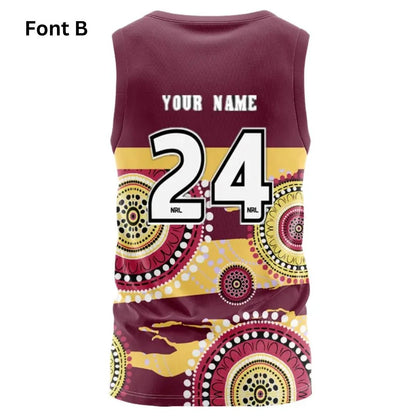 Brisbane Broncos 2024 Indigenous Training Singlet