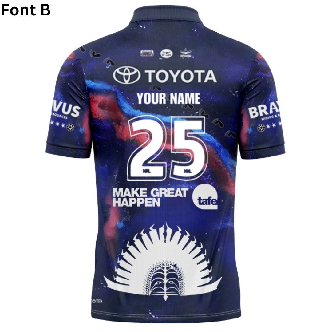 North Queensland Cowboys 2025 Indigenous Polo Shirt