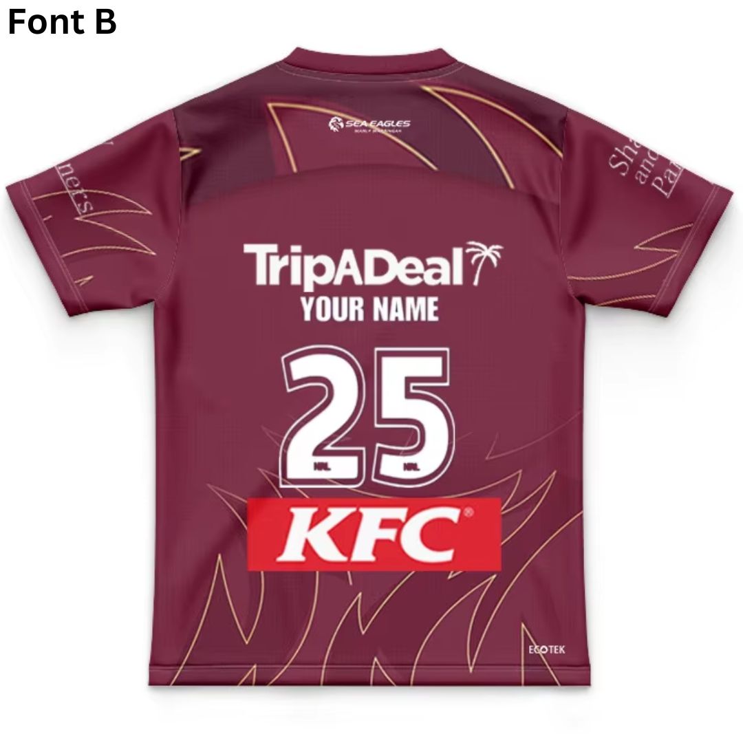Manly Warringah Sea Eagles 2025 Kids Training Shirt