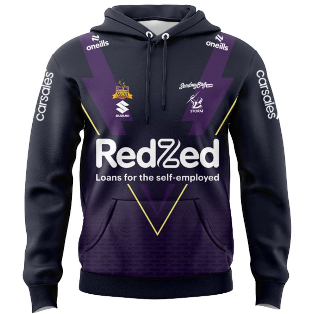 2025 Melbourne Storm Warm Up Hoodie