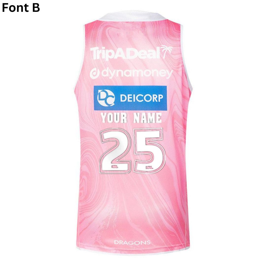 2025 St George Illawarra Dragons Pink Training Singlet