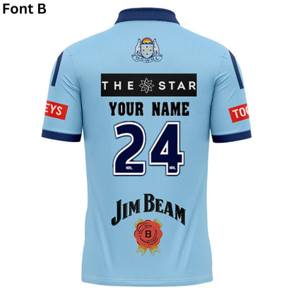 NSW Blues State Of Origin 2025 Home Polo Shirt