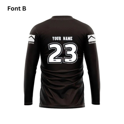 Newcastle Knights Long Sleeve Black Training Shirt