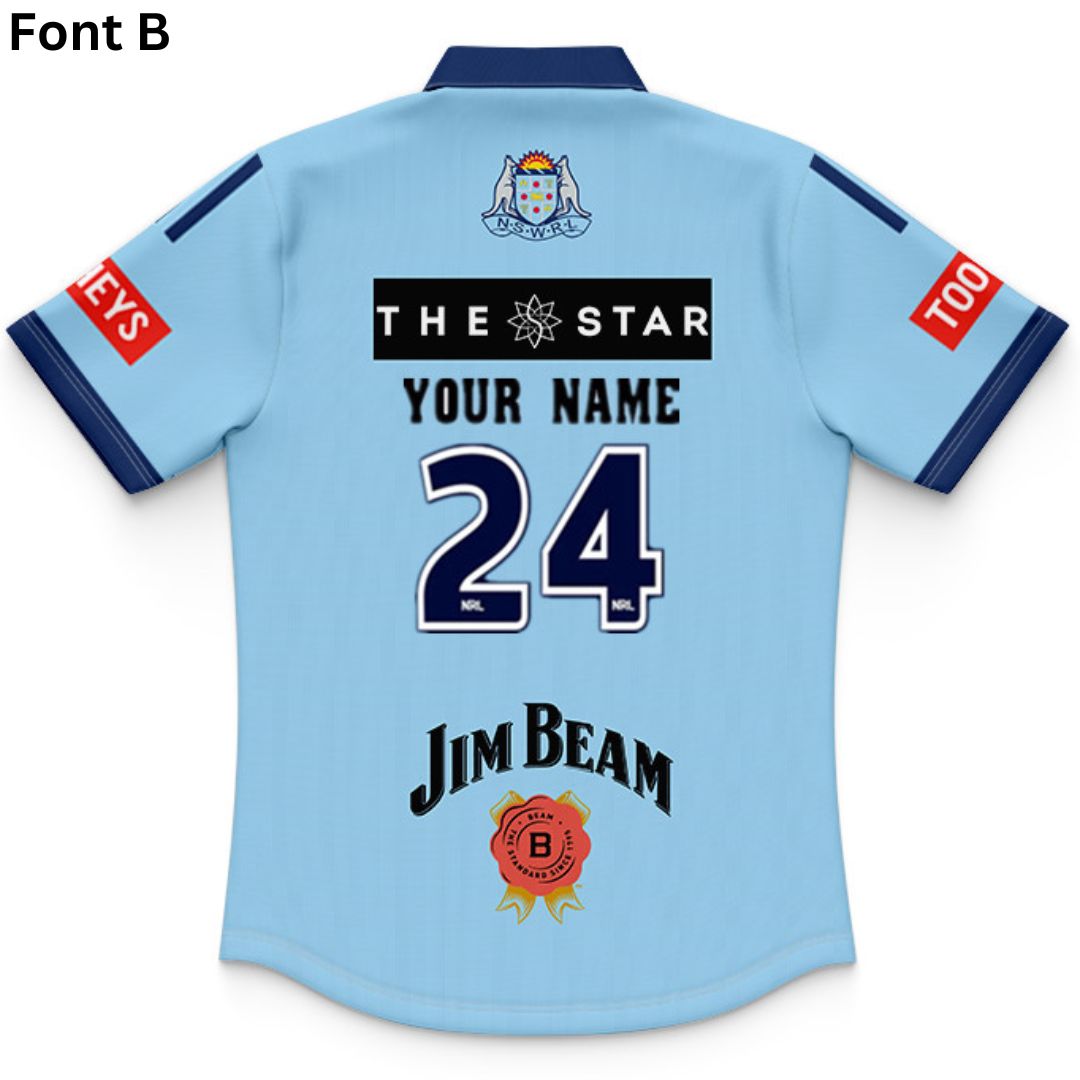 NSW Blues State Of Origin 2025 Kids Home Polo Shirt