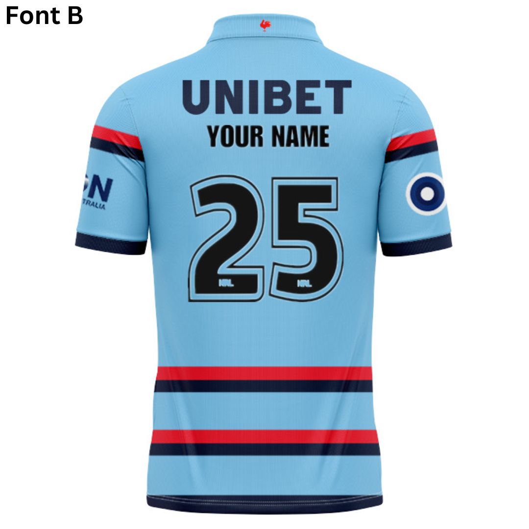Sydney Roosters 2025 Bondi Blue Training Polo Shirt