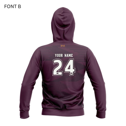 Brisbane Broncos 2024 Run Out Hoodie With Zipper