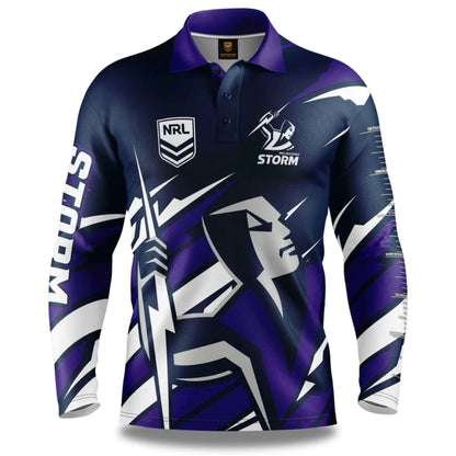 Melbourne Storm 2024 Long Sleeve Ignition Fishing Shirt