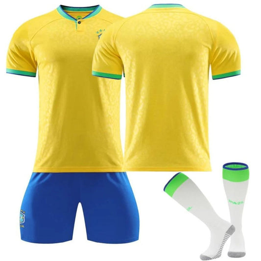 Brazil 2022 World Cup Home Kit - Includes Shirt, Shorts & Socks