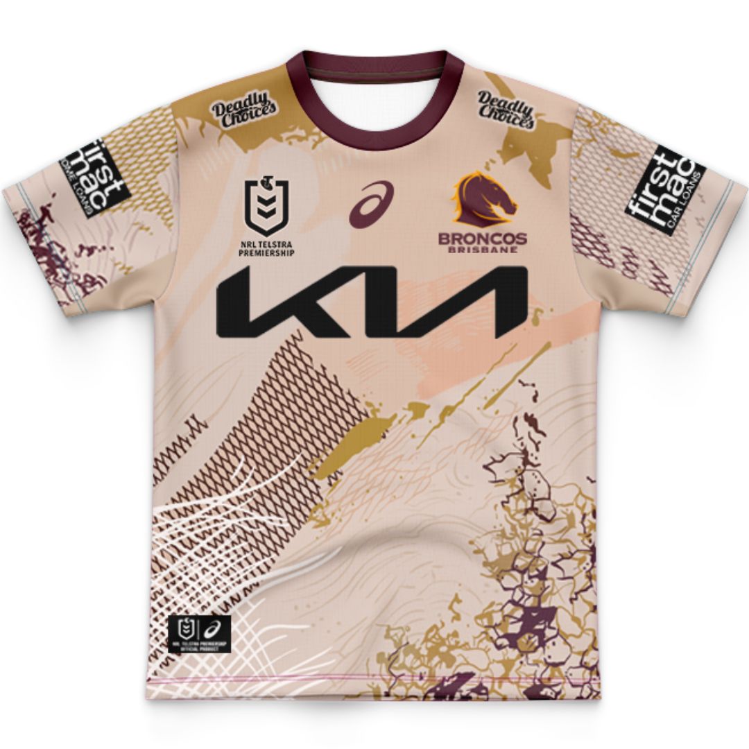 Brisbane Broncos 2025 Kids Indigenous Jersey
