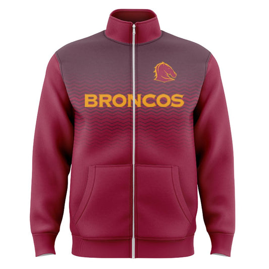 Brisbane Broncos 2025 Training Jacket with Zipper