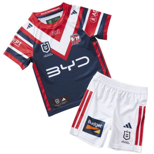 Sydney Roosters 2026 Kids Home Jersey & Shorts Kit