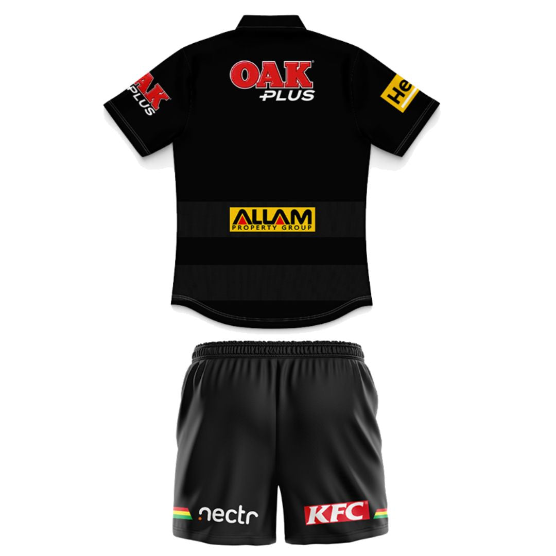 Penrith Panthers 2025 Kids Training Polo Shirt and Shorts Kit