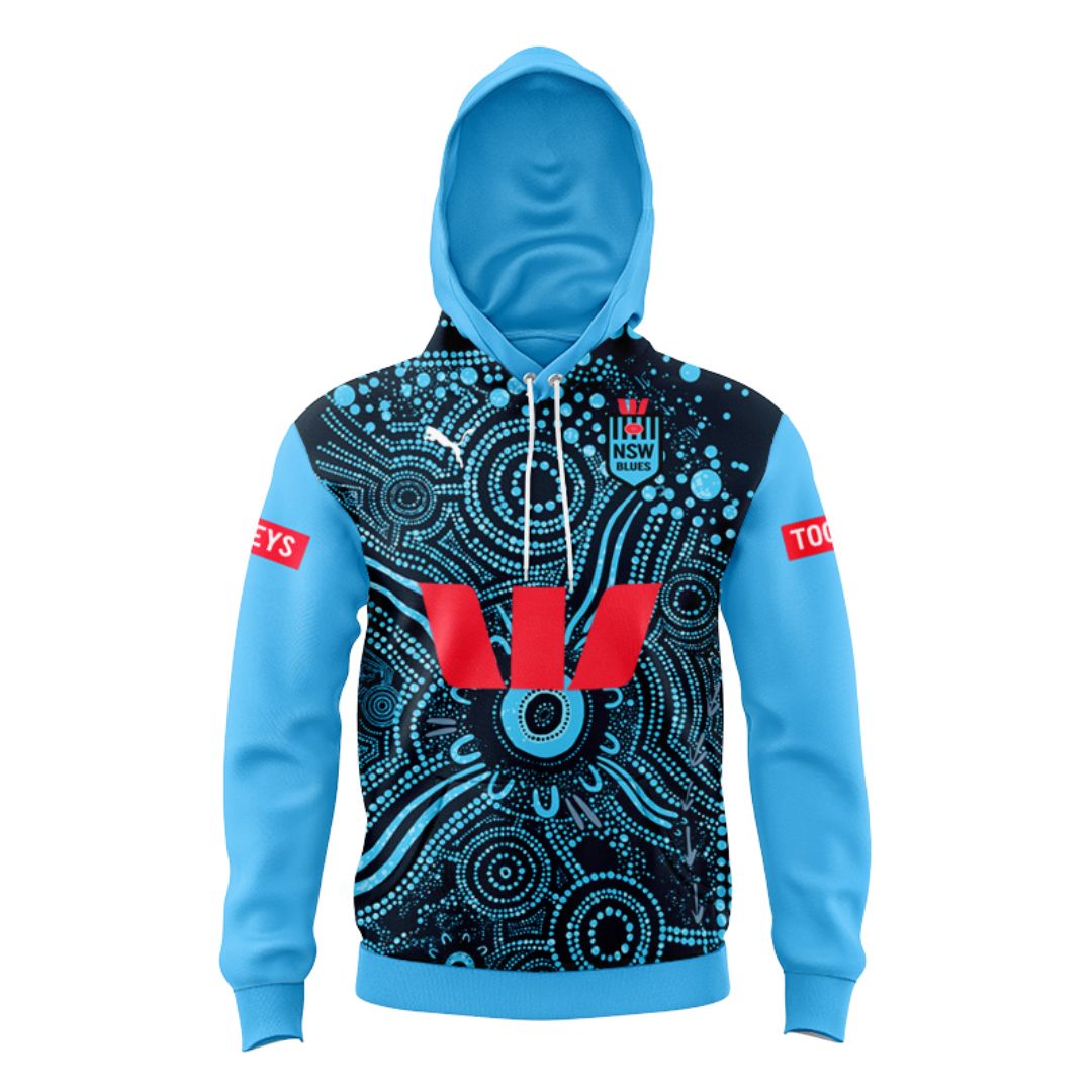 NSW Blues State Of Origin 2024 Kids Indigenous Hoodie